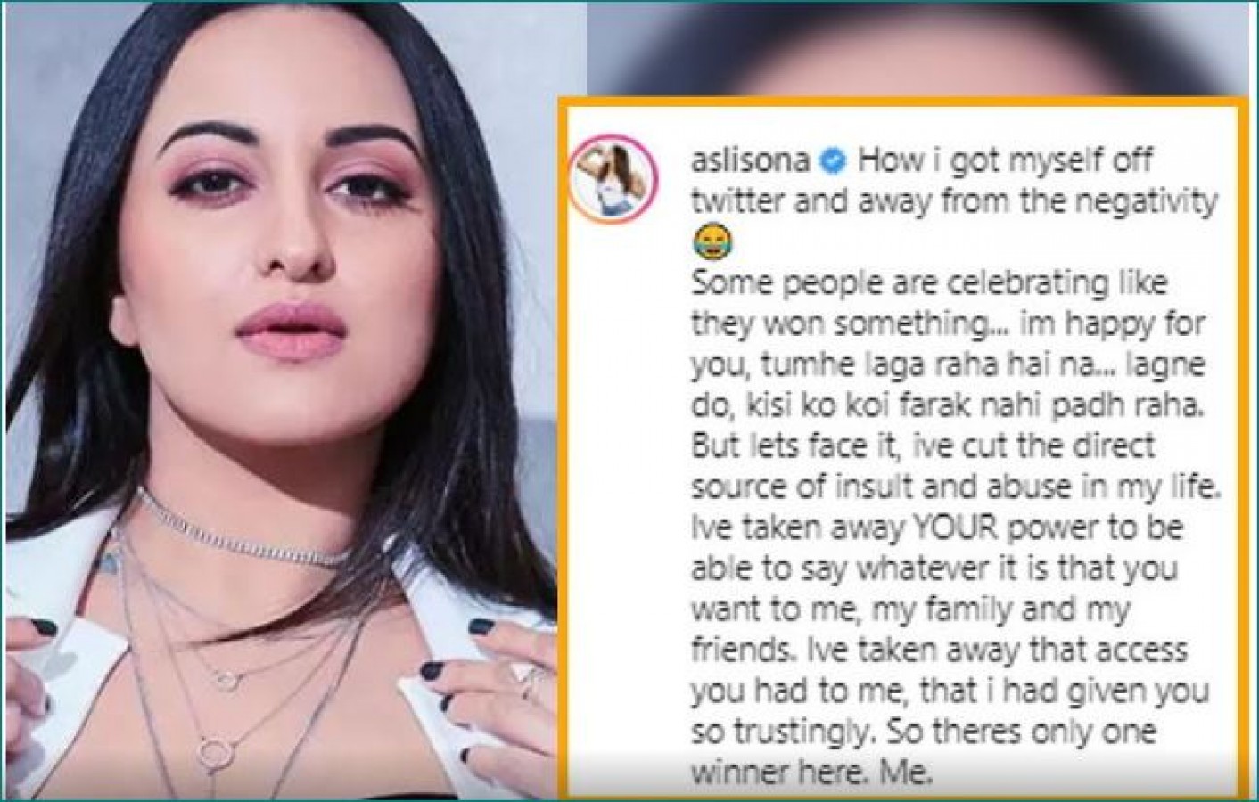 Sonakshi Sinha Fingering Her Pusy Video - There is only one winner and that is me' says Sonakshi to trollers after  deactiving Twitter account | NewsTrack English 1
