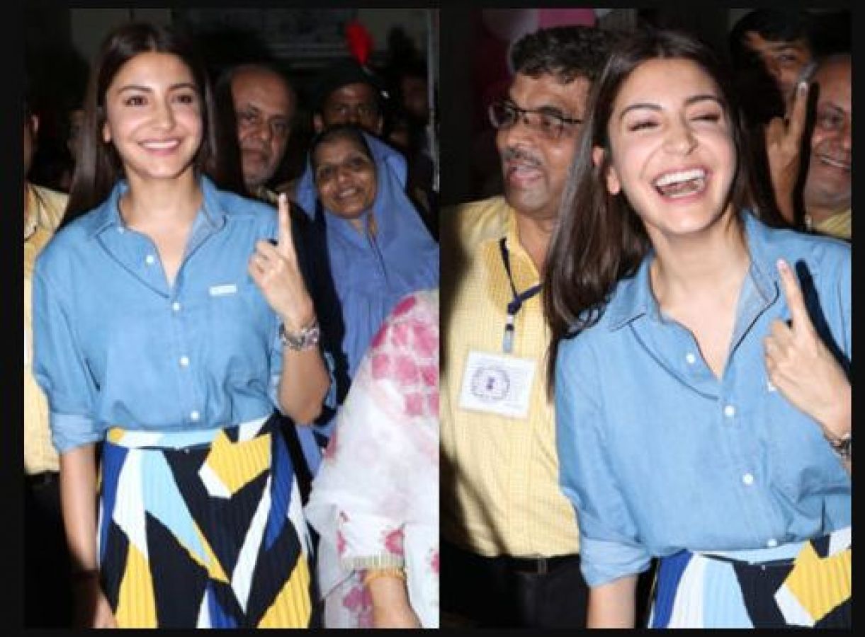 Anushka Sharma Xxx Videos Indian Heroine - Bollywood actress Anushka Sharma got a pleasant surprise in polling booth;  shares her experience | NewsTrack English 1