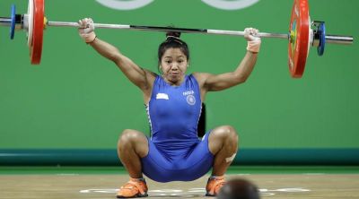 Mirabai Chanu win Gold in weightlifting for India.