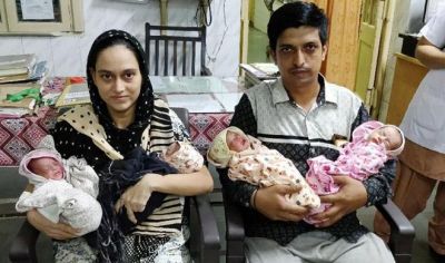 OMG ! महिला का अद्धभुत करिश्मा, एक साथ दिया 4 बच्चो को जन्म