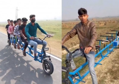 भारत के युवक ने किया कमाल...बना दी 6 सवारी वाली बाइक, आनंद महिंद्रा भी हुए हैरान