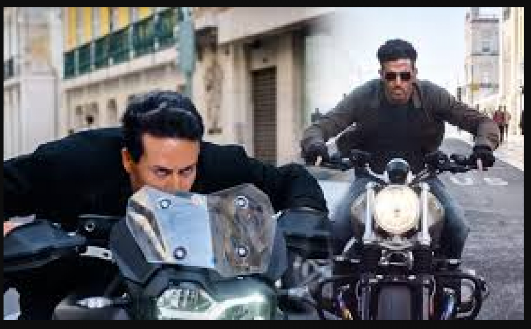 Tiger and Hrithik will be seen doing stunts with a motorcycle in