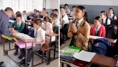 Jai Shree Ram' Chants Resonate in Schools Ahead of Ram Mandir Inauguration, Watch Video!