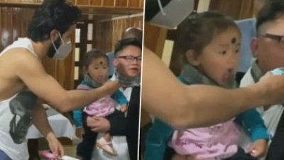 When Varun Dhawan did not feed the baby cake, video went viral.