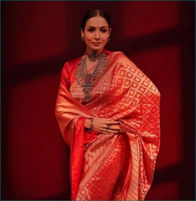 Malaika Arora stuns in red saree, check out picture here