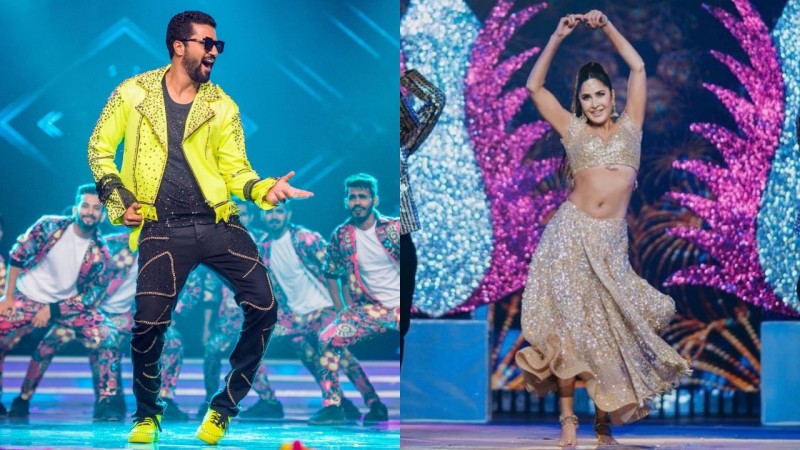 Katrina dances fiercely in music, vicky kaushal dances to 'item song'