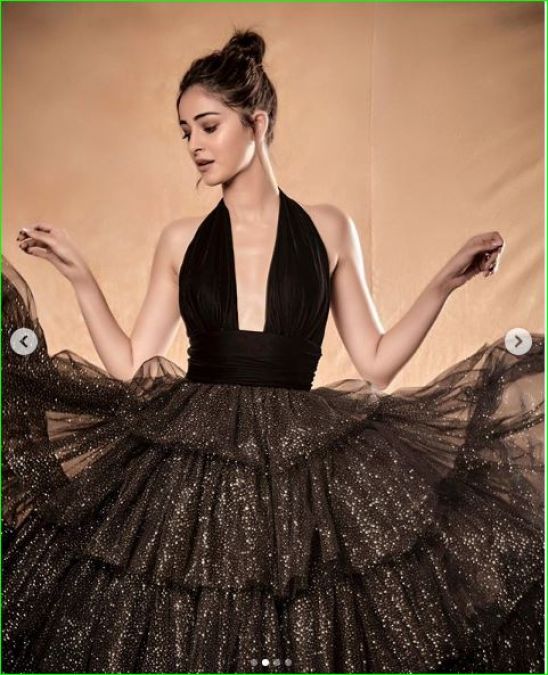 Ananya Pandey looked gorgeous in a black princess gown, check out photo here