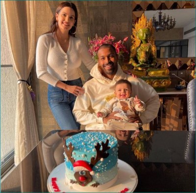 Natasha  Stankovic and Hardik Pandya celebrates son's 5 month birthday