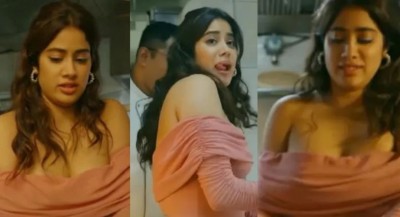 Video: Janhvi Kapoor's Oops moment, dress slipping again and again