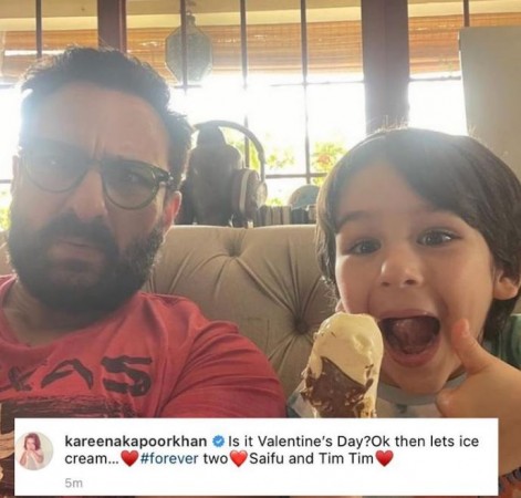 बेटे तैमूर अली खान को मिली उनकी वैलेंटाइन, करीना ने शेयर की पोस्ट