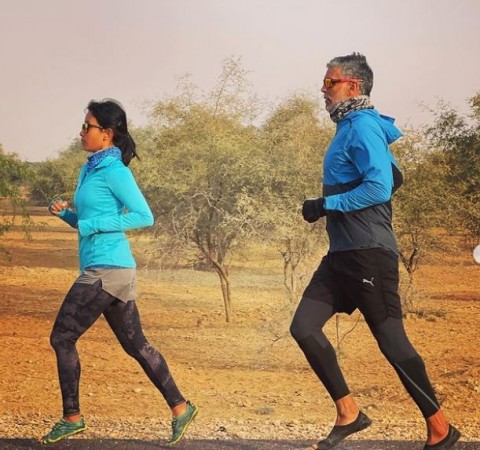 Milind Soman runs for 110 Km with his wife Ankita