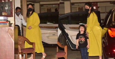Taimur Ali Khan spotted with Mommy during outing, See pics