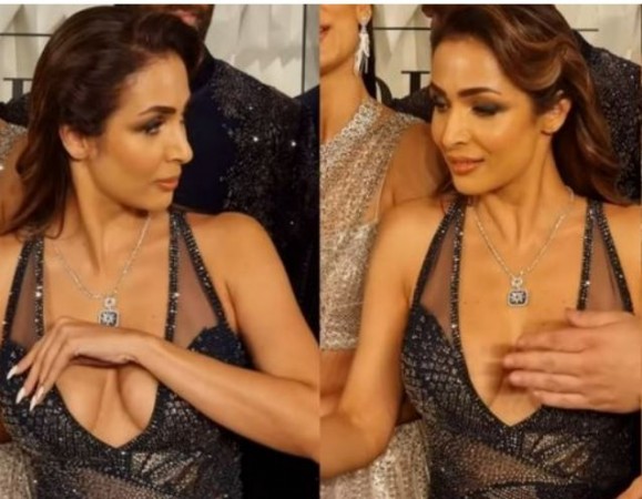 Video: Malaika's dress slipped among thousands of people, became victim of oops moment
