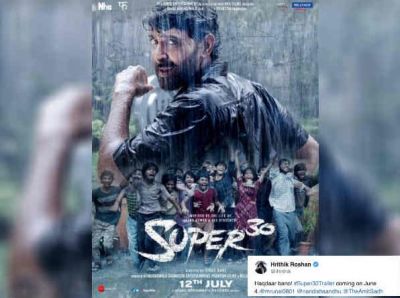 Hrithik Roshan announced super 30 trailer release date