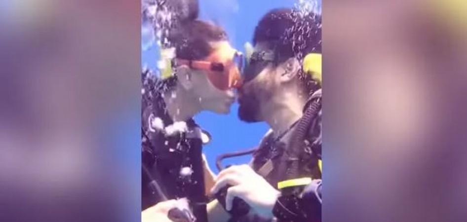 Underwater romantic Bollywood couple's video is going viral