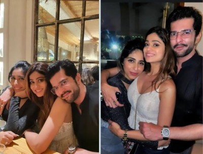 Shamita spotted on a dinner date with Raqesh, her face glowing with joy