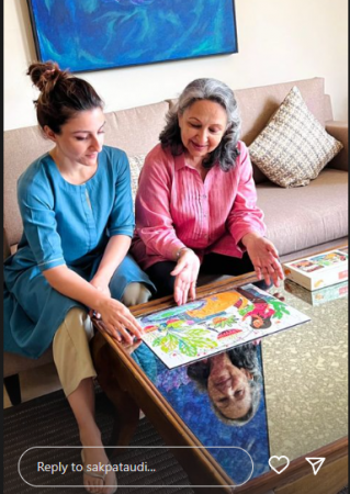 नानी संग एंजेल इनाया ने खेला कैरम, माँ सोहा अली खान ने शेयर की खूबसूरत तस्वीर