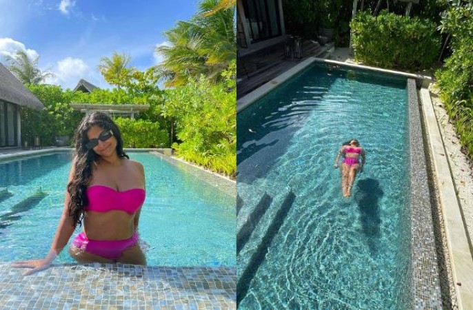 Anil's daughter created a ruckus on social media in pink bikini, glamorous pictures went viral