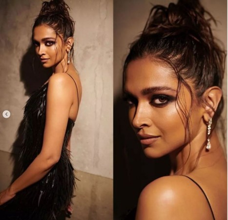 Cannes 2022: Deepika arrives in a black shimmery gown to flaunt her beauty