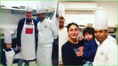 Taimur dressed up as a chef, pictures going viral