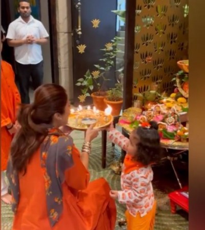 VIDEO: शिल्पा ने बेटे-बेटी संग की दुर्गा पूजा, नहीं दिखे राज कुंद्रा
