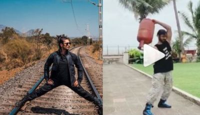 Watch Vidyut's workout with heavy LPG cylinders, see the funny videos!