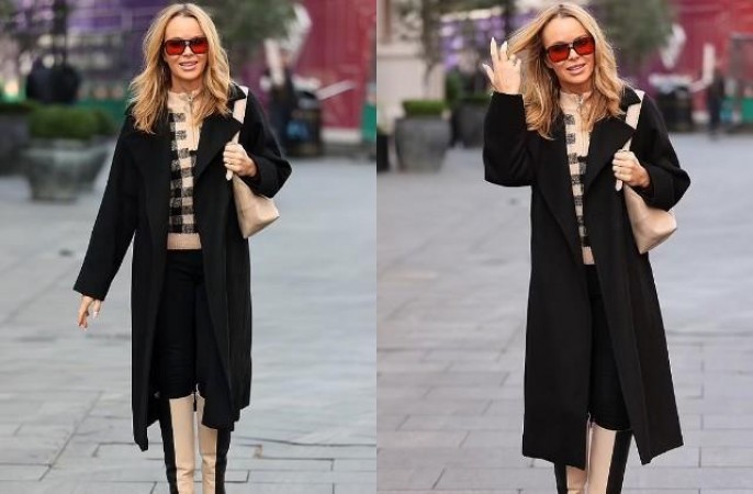 Amanda Holden spotted in London in light makeup