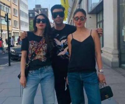 Karan Johar spotted with Kapoor Sisters in London, see pics!