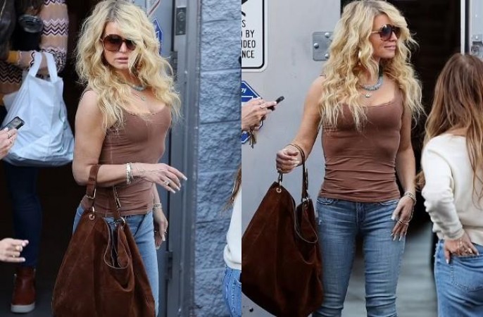 Jessica Simpson's glamorous look in Los Angeles, fans also went crazy