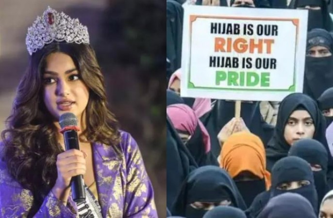 On Hijab Controversy Harnaaz Sandhu said- 'Why do people always target girls..." | NewsTrack English 1