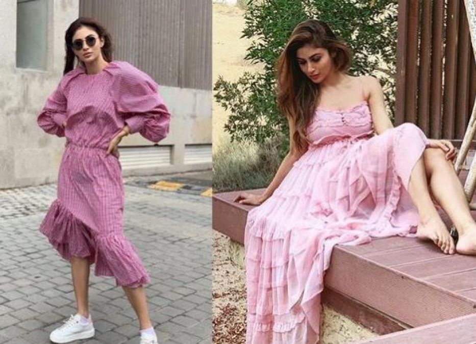 Mouni Roy robbed million hearts in her Baby Pink Dress | NewsTrack