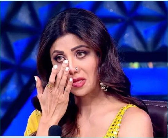 Shilpa Shetty cries as arrived on the sets of Super Dancer 4