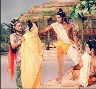 In the Ramayana, real trees were asked for the scene of Ashok Vatika