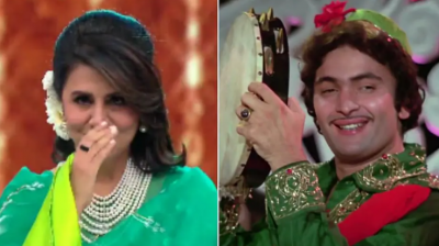 Neetu Kapoor grooved to Rishi Kapoor's song, the judges were also surprised to see it