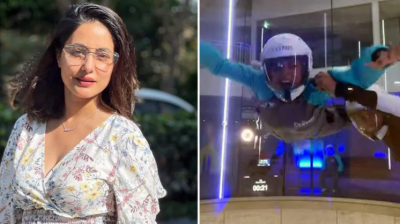 Hina Khan did 'indoor skydiving', you will be shocked to see the video.