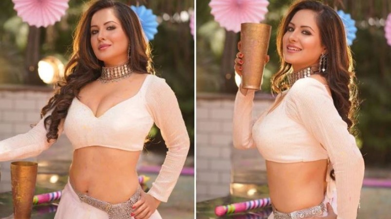 Pooja Ki Sexy English Video - VIDEO! The color of Holi climbed on this famous actress, she was seen  swinging with a glass of Thandai | NewsTrack English 1