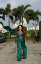 Rubina Dilaik Green Evening Dress, Photos Viral!