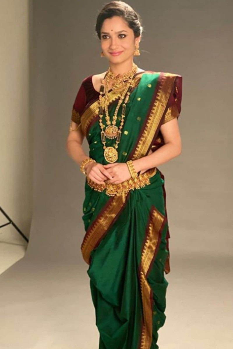 Ankita Lokhande's Marathi look surfaced, See pictures | NewsTrack ...