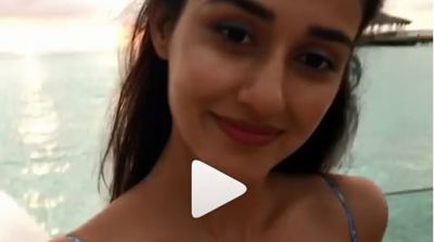 Watch hot video -Disha Patani poses in bikini with sunset in the backdrop