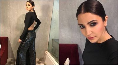 Anushka Sharma in all black outfit for her upcoming movie ‘Pari’ promotion