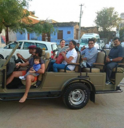 Photo: Khan family enjoyed a jeep ride in Rajasthan