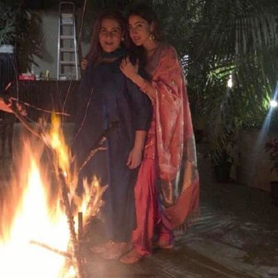 Sara Ali Khan celebrates Lohri with Mom Amrita Singh, photos will give you  mother-daughter goals