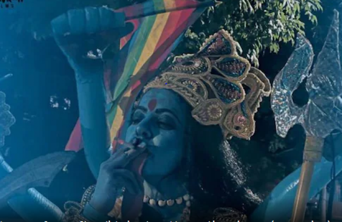 Controversial Poster Showing Goddess Kali  smoking sparks outrage
