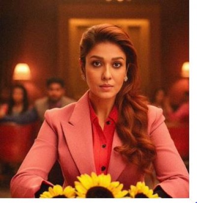 Nayanthara's latest viral image from her next flim, Jawan, starring Shah Rukh Khan