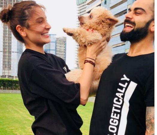 Anushka spends time with hubby Virat and her lovely Pet