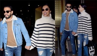 Ranveer Singh and Deepika Padukone returned from London airport look…pics inside
