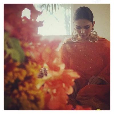 See photos: Marriage festivities of DEEPVEER begins ;Deepika Padukone looks pretty in orange coloured Lahanga