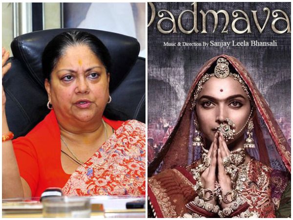 Vasundhara Raje not ready to be permitted the release of Padmavati in Rajasthan