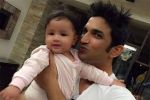 Sushant with adorable Ziva, daughter of Dhoni