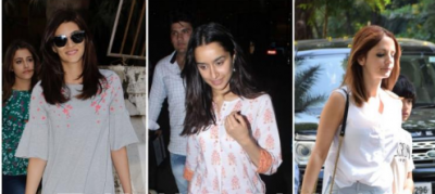 Bollywood celebrities captured in a stylish look in the city